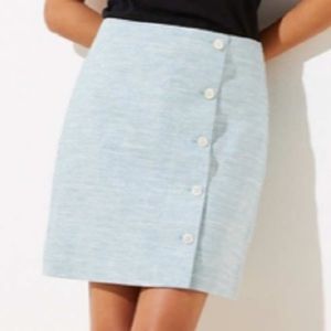 LOFT Side Button Shift Skirt